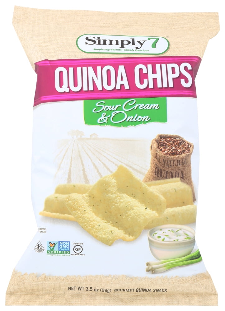 Simply7 Quinoa Chips, Sour Cream And Onion, 3.5 Oz.