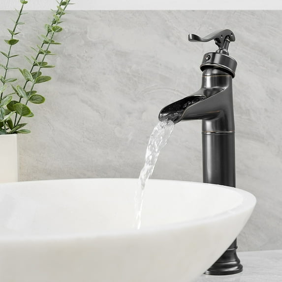 SimplyCopper 13" Old Fashion Pump Style Faucet in Oil Rubbed Bronze - 13" x 9" x 5"