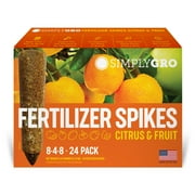 SimplyGro Fertilizer Spikes for Citrus & Fruit Trees & Shrubs - 24 Pack - 6.0 Lbs