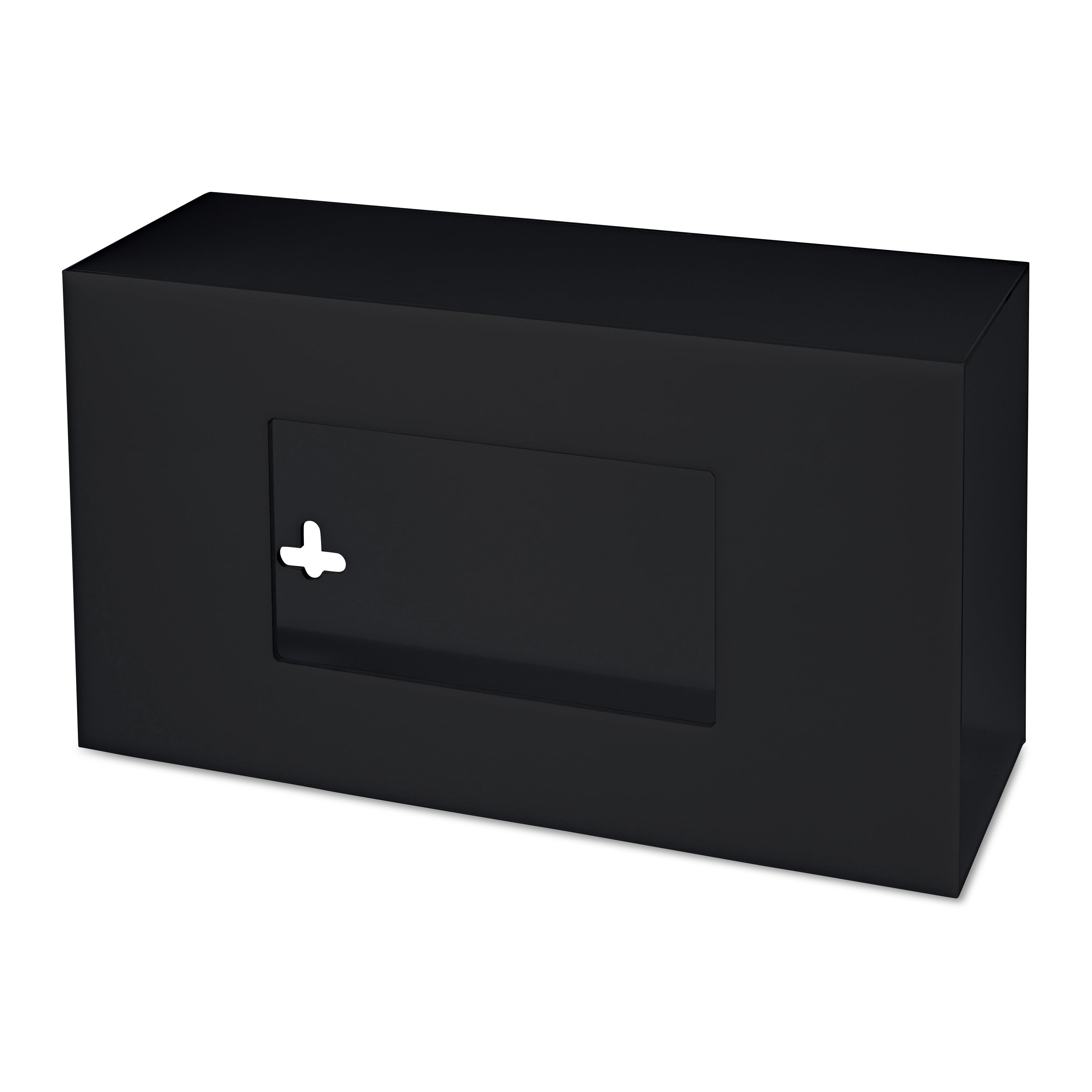 SimplyImagine Acrylic Wall-Mountable Disposable Glove Holder with Hardware, Black, 1 Count
