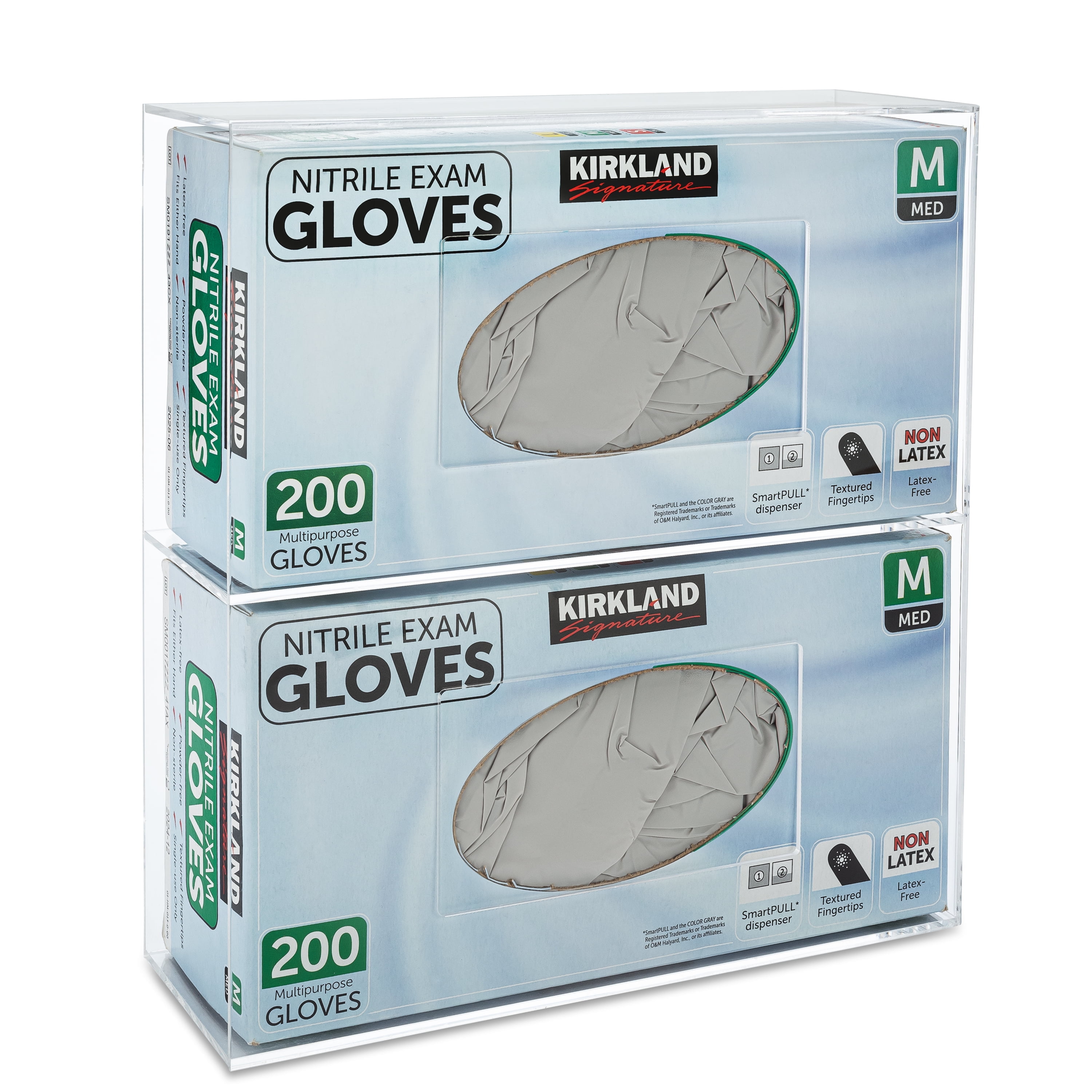 Inevibe Glove Box Holder Dispenser - Side Loaded Clear Acrylic - View #3