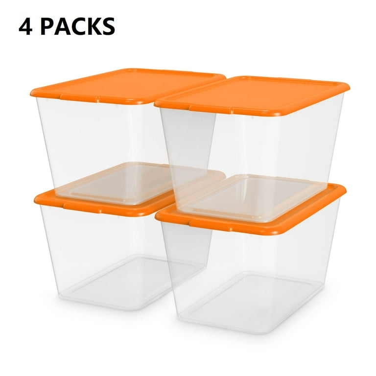 SimplyKleen 14.5-Gallon Clear Totes, Reusable Stacking