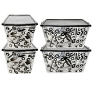 SimplyKleen 14.5-gal. Reusable Stacking Plastic Storage Containers with Lids, Tool Box for Shoes, Clothes, Room, Home & Garage OrganizationPack of 4