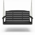 thumbnail image 1 of SimplyPoly Amish Made Classic Composite Porch Swing, 4-Foot, Black, 1 of 3