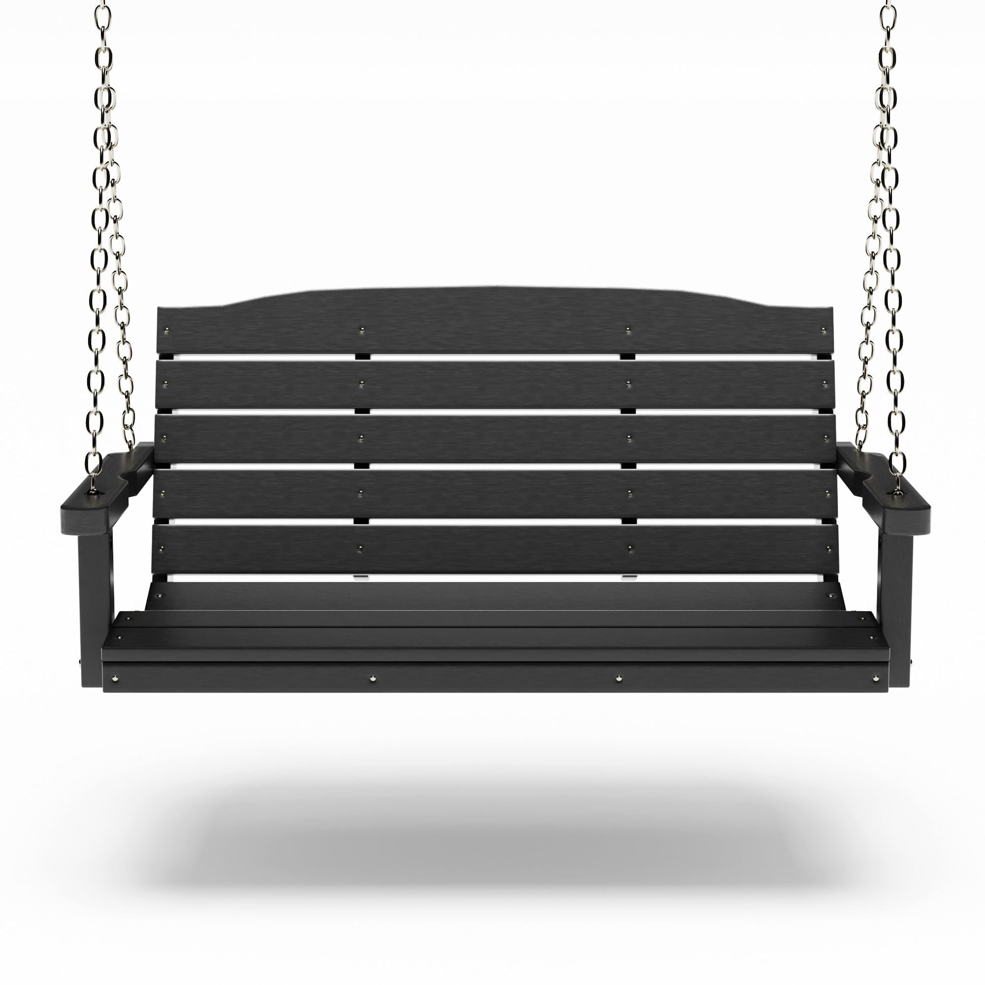 SimplyPoly Amish Made Classic Composite Porch Swing, 5-Foot, Black ...