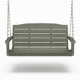 thumbnail image 1 of SimplyPoly Amish Made Classic Composite Porch Swing, 5-Foot, Dark Grey, 1 of 3
