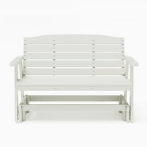 SimplyPoly Amish Made Classic Recycled Plastic Porch Glider, 5-Foot, Bright White