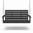 thumbnail image 1 of SimplyPoly Amish Made Signature Composite Porch Swing, 4-Foot, Black, 1 of 3