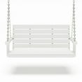 thumbnail image 1 of SimplyPoly Amish Made Signature Composite Porch Swing, 4-Foot, Bright White, 1 of 3