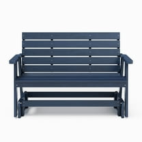 SimplyPoly Amish Made Signature Recycled Plastic Porch Glider, 4-Foot, Patriot Blue