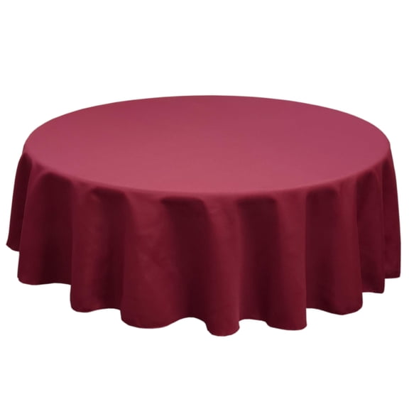 TableLinensforLess Polyester Round Tablecloth, 108 Inch Round, (Maroon)