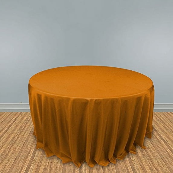 SimplyPoly Tablecloth-Round (126" Round, Dark Lemon Yellow)