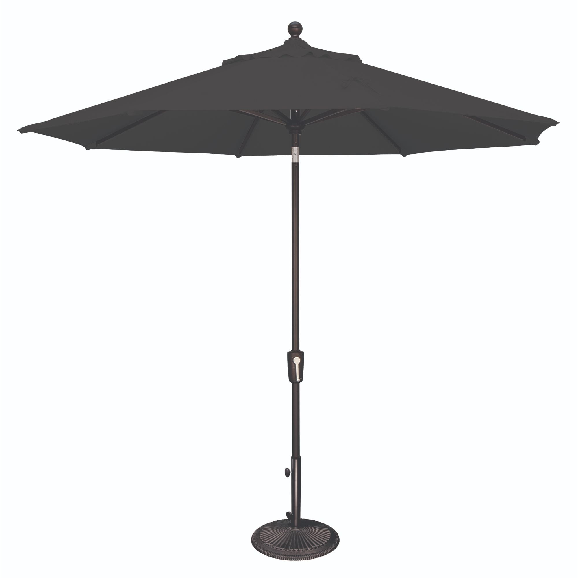 Catalina 108" Black Octagon Push Button Tilt Umbrella