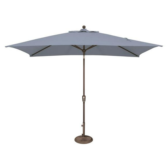 SimplyShade Catalina 6 ft. x 10 ft. Rectangle Sunbrella Push Button Tilt Umbrella Cast Ocean
