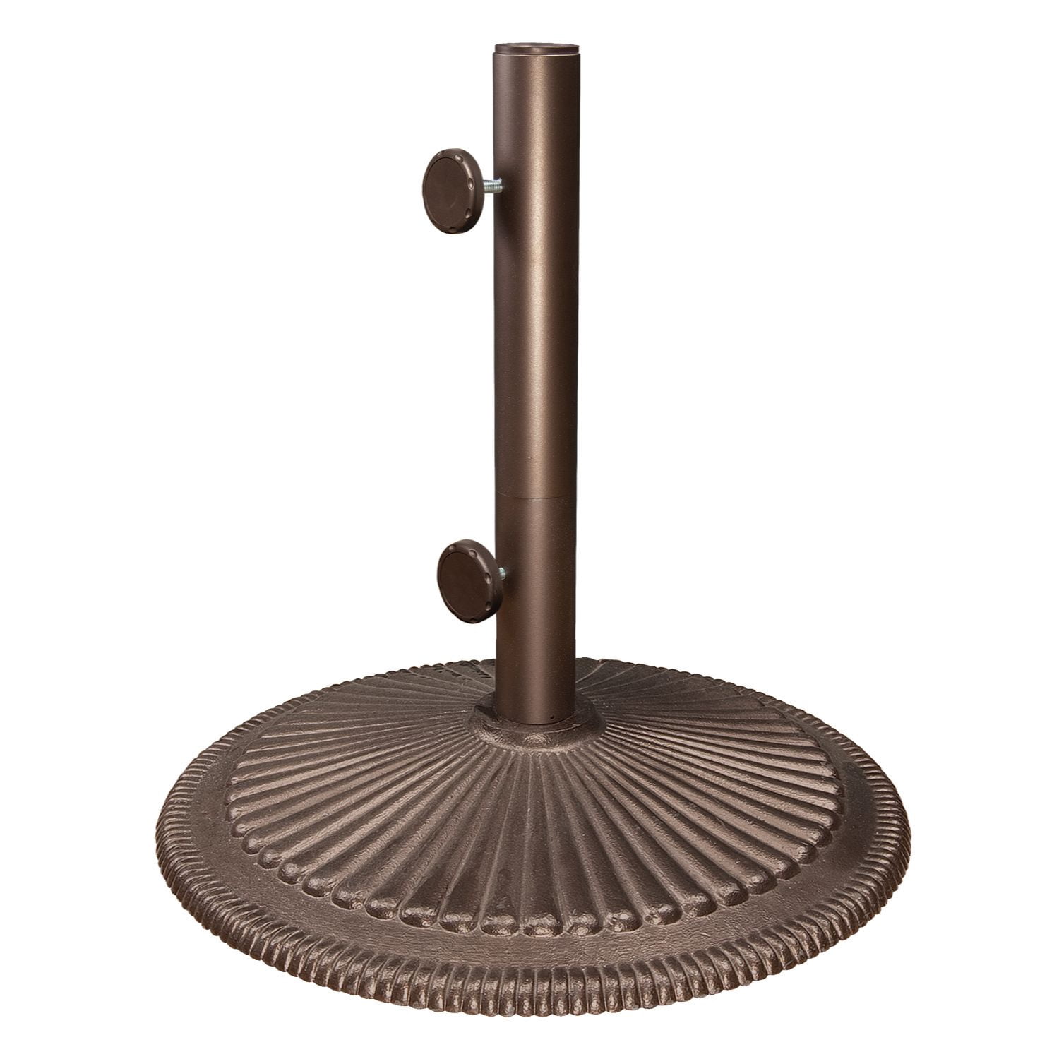 SimplyShade 20.25" Bronze Durable Round Umbrella Stand, 50 lbs