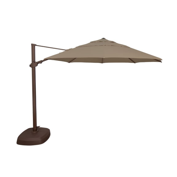 SimplyShade SSAG25R-00D-D3474 11.5 ft. Fiji Octagon Cantilever Solefin Umbrella, 3474 Taupe