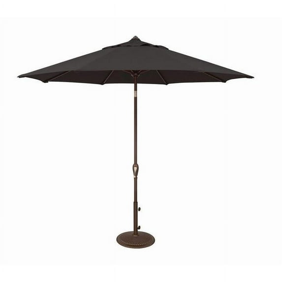 SimplyShade SSUM91-0900-D2408 9 ft. Aruba Octagon Auto Tilt Market Solefin Umbrella, 2408 Black