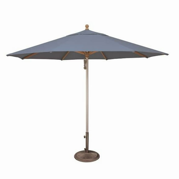 SimplyShade SSUWA811SS-A40433 Ibiza 11 ft. Sunbrella Wood & Aluminum Umbrella Cast Ocean