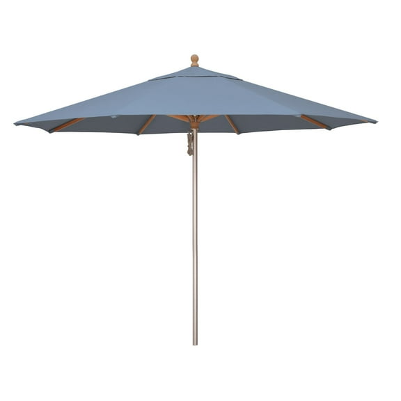 SimplyShade SSUWA811SS-A48103S Ibiza 11 ft. Sunbrella Wood & Aluminum Umbrella Cast Silver