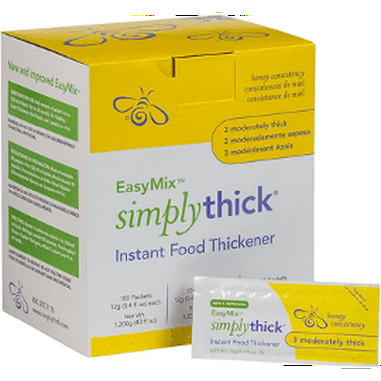 SimplyThick Easy Mix Unflavored Food & Drink Thickener Moderately Thick 12  Gram Gel Packet