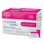 SimplyThick EasyMix | 80 Count of 6g Individual Packets | Gel Thickener for those with Dysphagia & Swallowing Disorders | Creates An IDDSI Level 2 Mildly Thick Nectar Consistency