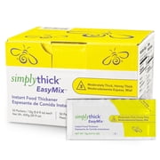 SimplyThick EasyMix | 50 Count of 12g Individual Packets | Gel Thickener for those with Dysphagia & Swallowing Disorders | Creates An IDDSI Level 3 - Moderately Thick (Honey Consistency)