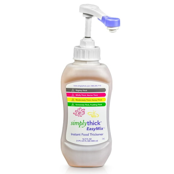SimplyThick EasyMix | 92 Servings | Gel Thickener for those with Dysphagia & Swallowing Disorders | Won't Alter The Taste of Liquid | Easy to Prepare | 16.9 Fl Oz Bottle with Pump