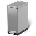 thumbnail image 1 of Simplykleen 45Liter/11.9Gallon Rectangular Hands-Free Kitchen Step Trash Can with Soft-Close Lid, Brushed Stainless Steel with Lid for Kitchen Home Office Bedroom Living Room, 1 of 8