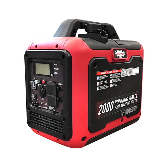 Simpson 2300W Portable Inverter Generator, Quiet, CO Sensor, GFCI (SIG2320)