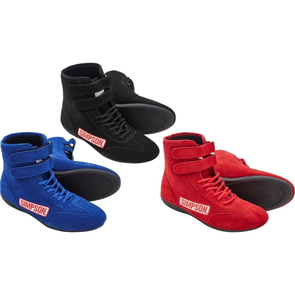 Simpson 28900BK Suede Hightop Driving Shoes, Black, 9