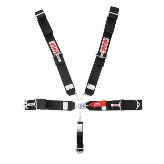 Simpson 29061BL Blue 5-Point Seat Belt Harness Set, Pull Up, Bolt-In