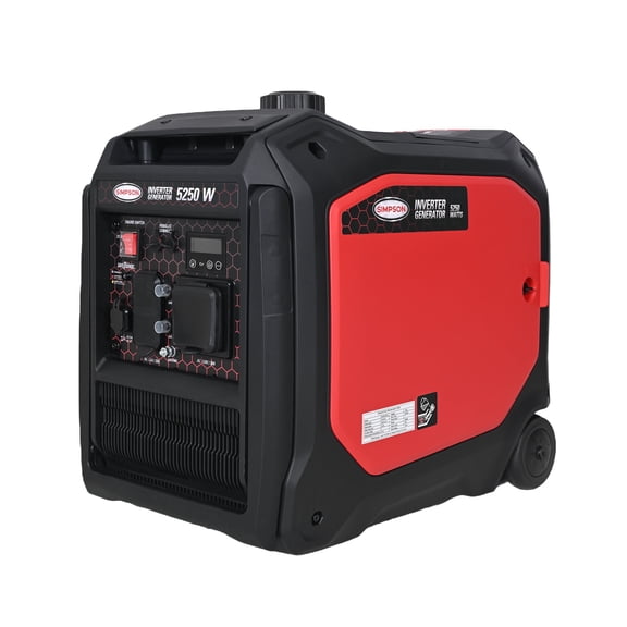 Simpson 5250W Inverter Generator, Quiet, Wheels, RV Ready, Parallel Capable (SGS4252)