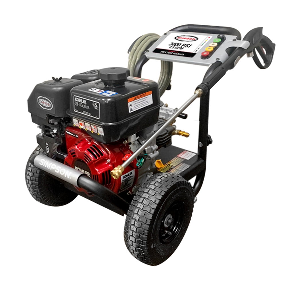 Simpson MegaShot 3400 PSI 2.5 GPM Gas Pressure Washer with Simpson MegaShot 3400 PSI 2.5 GPM Gas Pressure Washer with