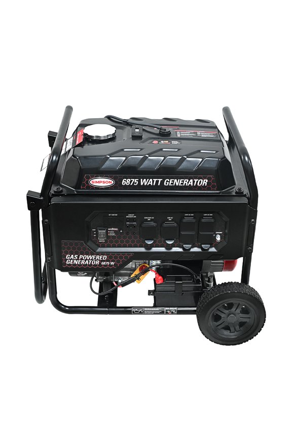 6875W Portable Generator, Electric Start, CO Sensor, Wheels (SF5568)