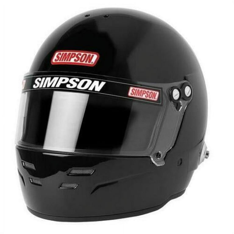 Simpson 7100052 SA2020 Viper Racing Karting Helmet, Black