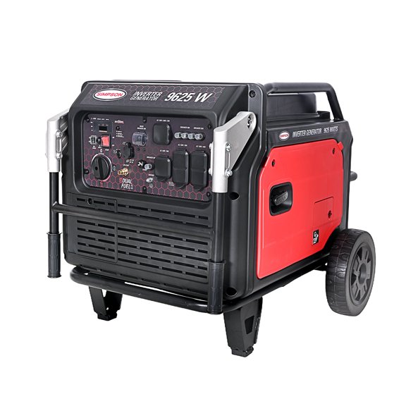 Simpson 9625W Inverter Generator, Quiet, Wheels, RV Ready, Parallel Capable (SGS7796)