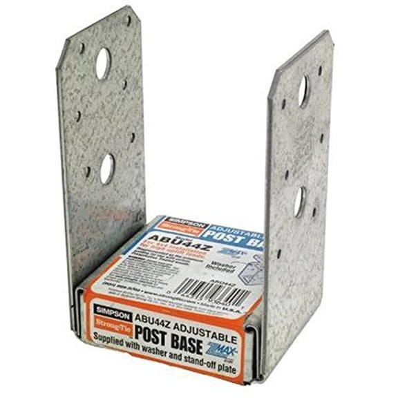 Simpson Strong-Tie ABU44 Adjustable Post Base Hardware Brackets, 6 Count - 4x4 Post Base