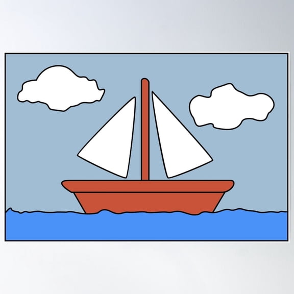 Simpson Boat Painting Poster Wall Art Modern Wall Decor For Living Room Bedroom Home Decor Office Wall Art