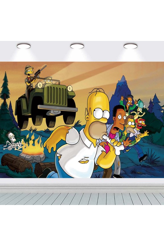 Simpson Halloween Christmas Taspestry Wall Decor Birthday Banner Backdrop Background Party Supplies Taspestry Poster