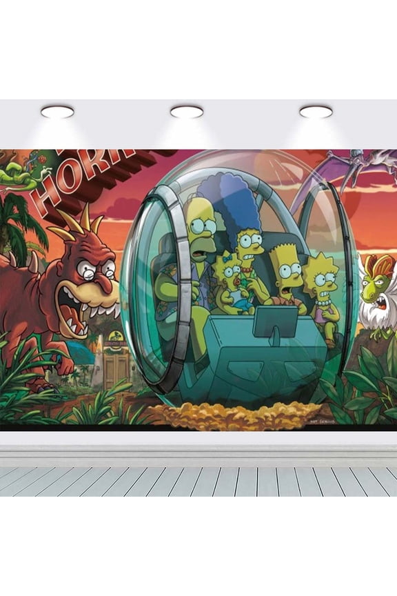 Simpson Halloween Christmas school Poster Wall Decor Birthday Banner Backdrop Background Party Supplies Taspestry