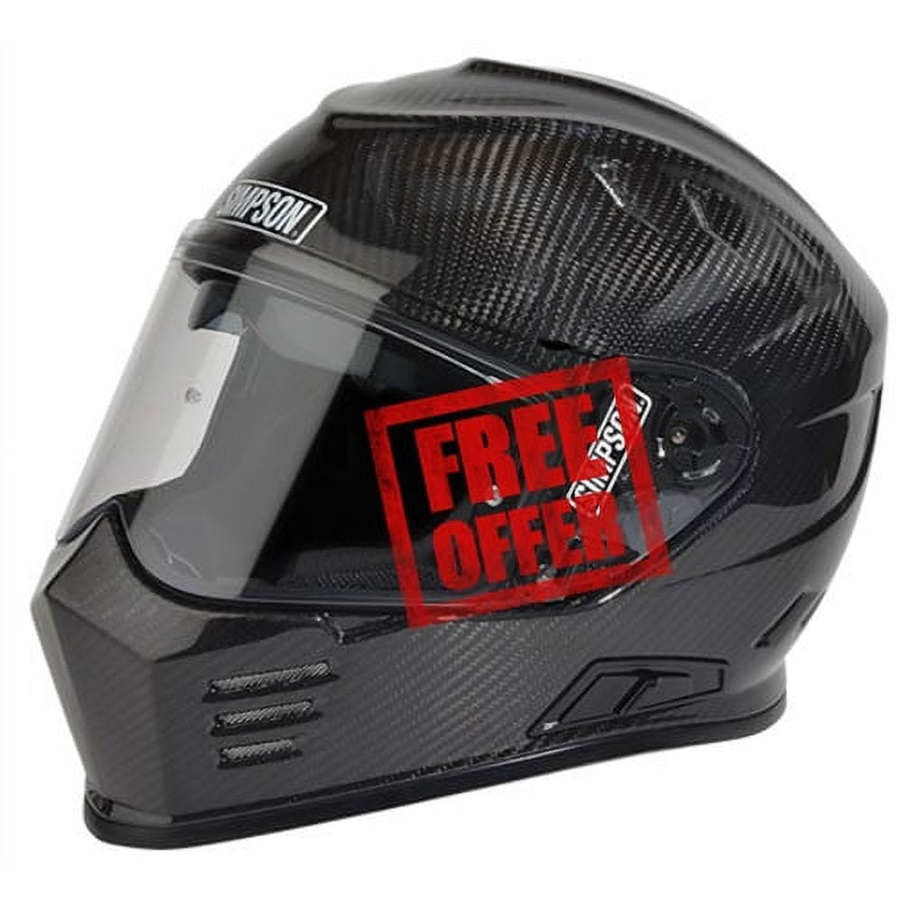 bell bandito dot helmet Simpson Helmets GBDMC Ghost Bandit Helmet DOT/ECE Certified Medium Carbon  Fiber
