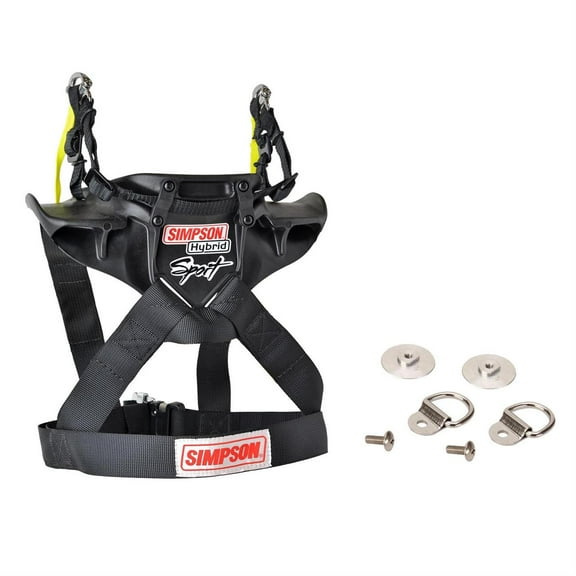 Simpson Hybrid Sport Head and Neck Restraint, Large w/Install Kit