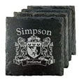 thumbnail image 1 of Simpson Irish Coat of Arms Slate Coasters - Set of 4, 1 of 1