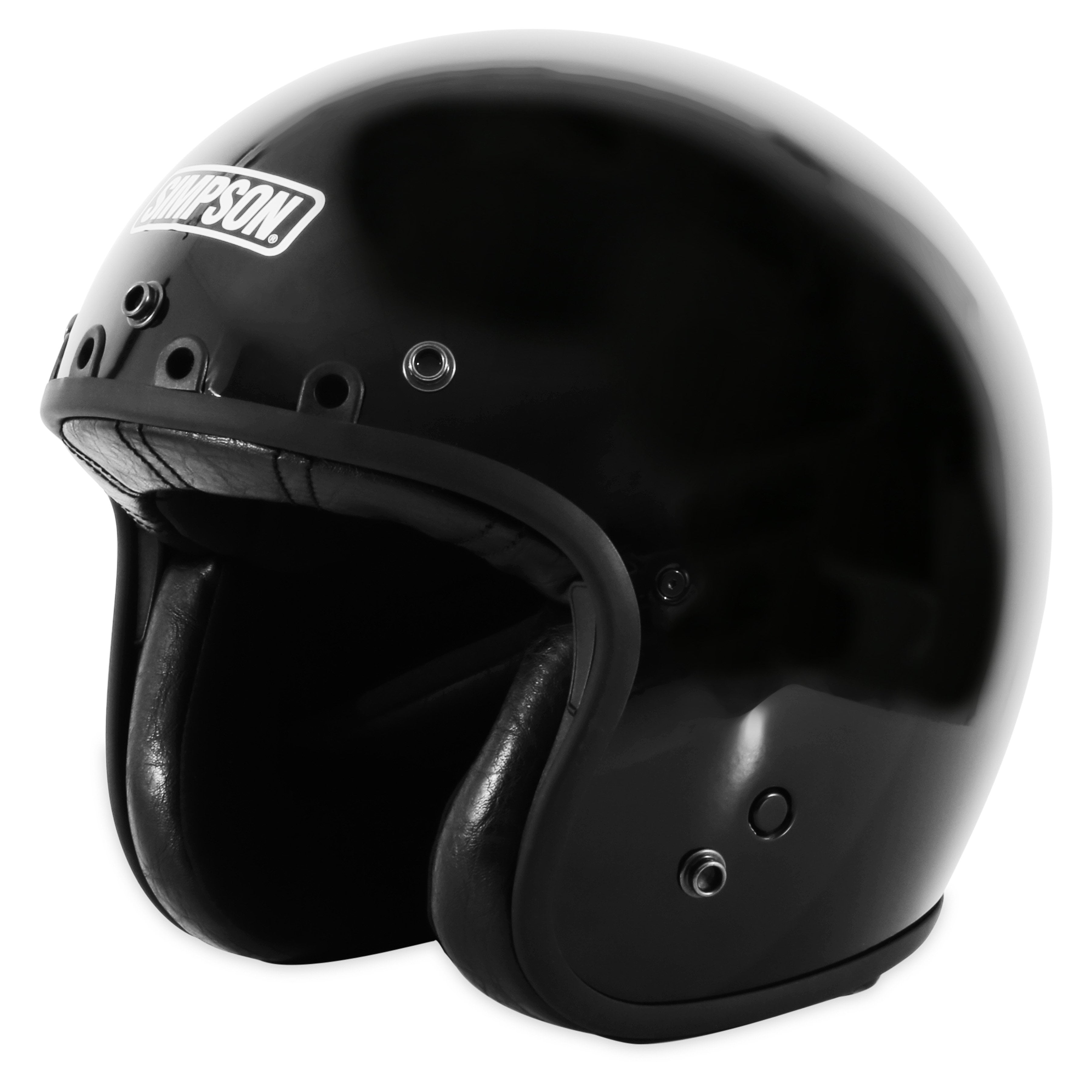 Simpson CHOP2LG Chopper Motorcycle Helmet - Adult Large - Black