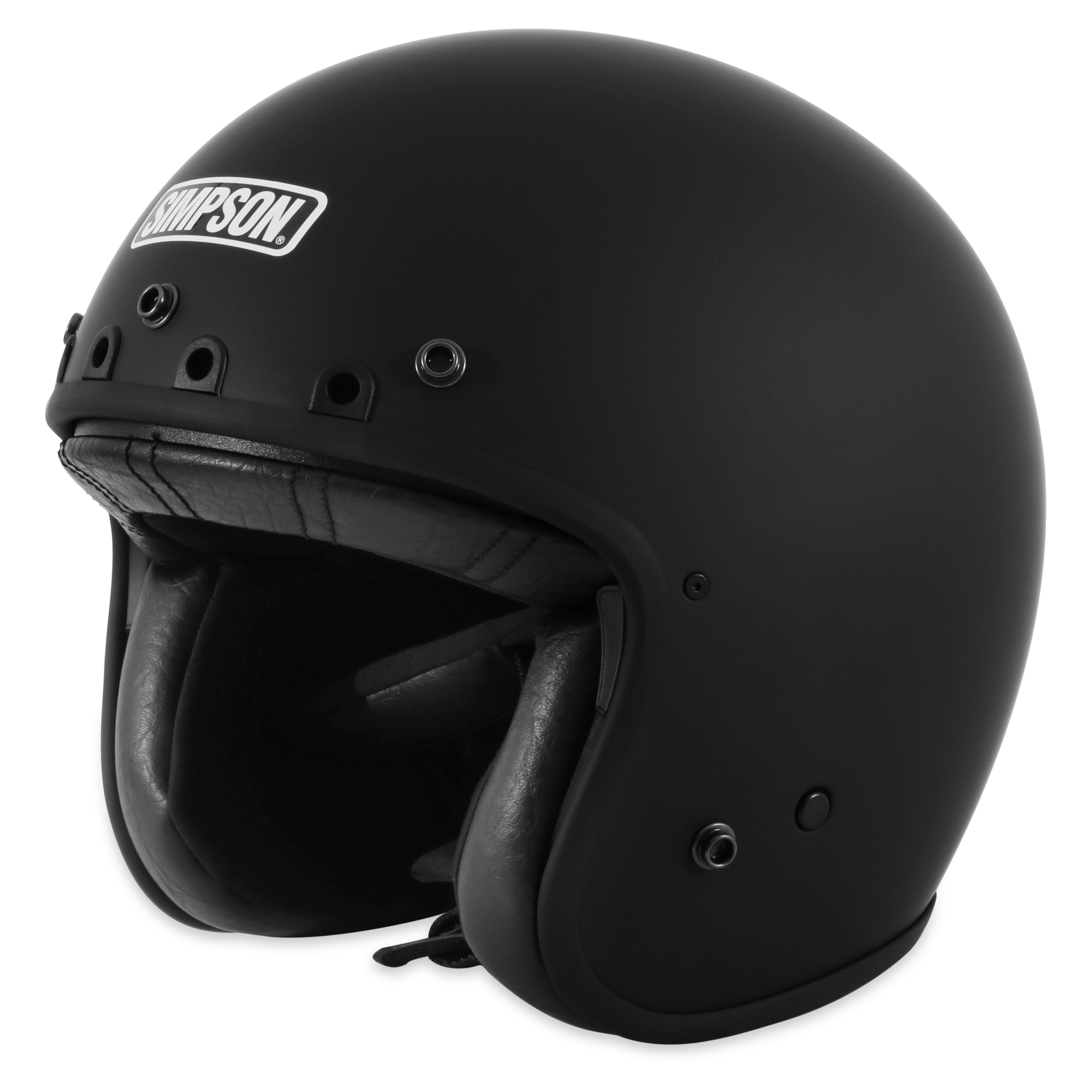 Simpson Motorcycle CHOP3SM Chopper Helmet - Adult Small - Flat Black