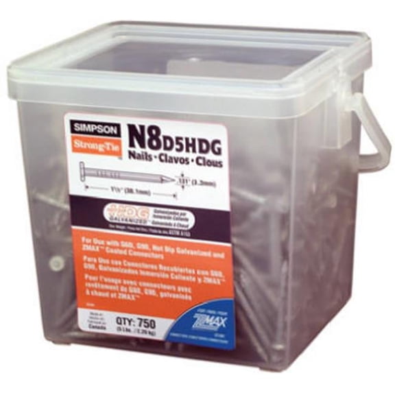 Simpson Strong-Tie Simpson Strong Tie N8D5HDG Structural Connector 1-1/2-Inch by 0.131-Inch 10-Gauge Smooth Shank Hot-Dip Galvanized Nails