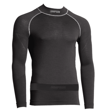Simpson Racing 20193MLK Pro Fit Base Layer - Top (Only) - Adult M/L - Black