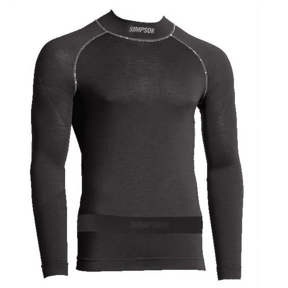 Simpson Racing 20193MLK Pro Fit Base Layer - Top (Only) - Adult M/L - Black