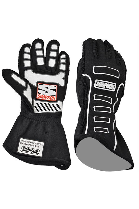 Racing 21300SK Competitor Racing Gloves Adult Small Black/White Pair