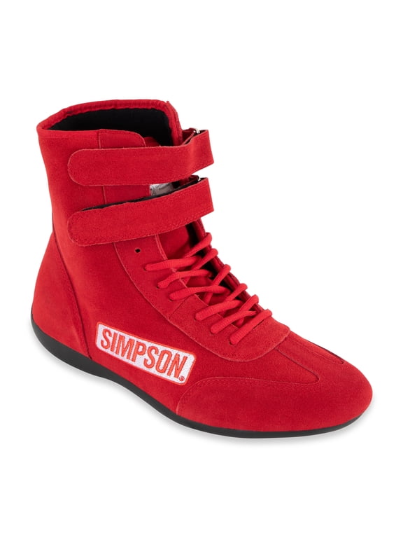 Racing 28105R High Top Racing Shoes Adult Size 10.5 Red Pair